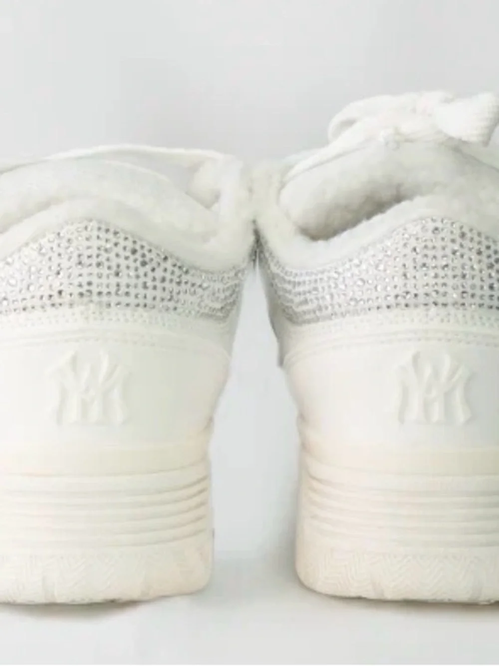 💠💎👟💎💠 Watson White Rhinestone Chunky Bones Sneakers